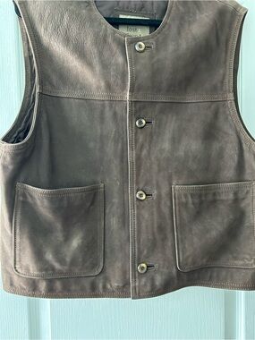 Women Brown Leather vest